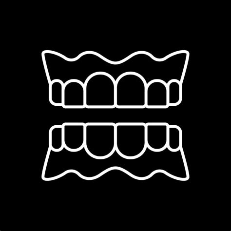 Denture Line Inverted Icon Vector Art At Vecteezy