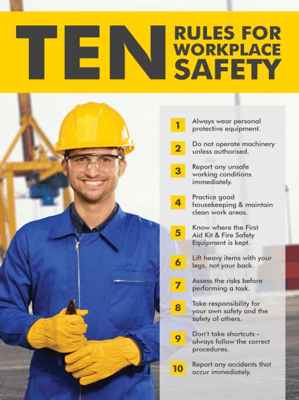 10 Rules For Workplace Safety Picture