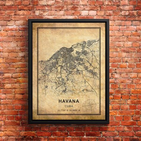 Havana Map Etsy