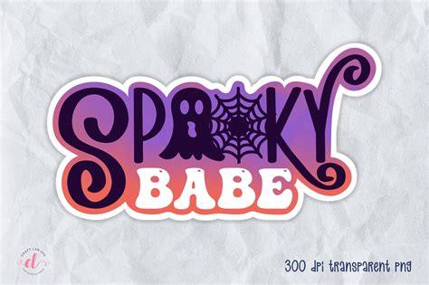 Spooky Babe Printable Halloween Sticker Graphic By CraftlabSVG Creative Fabrica