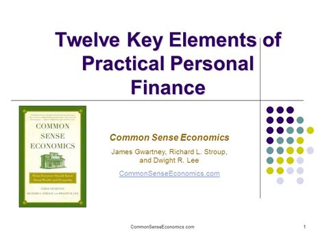 1 Twelve Key Elements Of Practical Personal