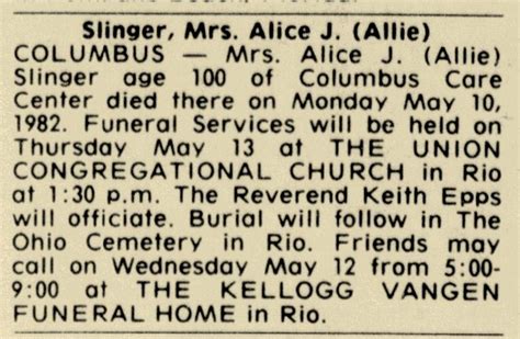 Alice Josephine Allie Hartley Slinger 1881 1982 Mémorial Find a Grave