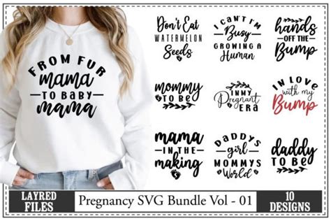 Pregnancy Svg Bundle Vol 01 Graphic By Craft Bundle · Creative Fabrica