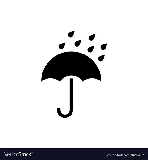 Umbrella Icon Rain Protection Royalty Free Vector Image