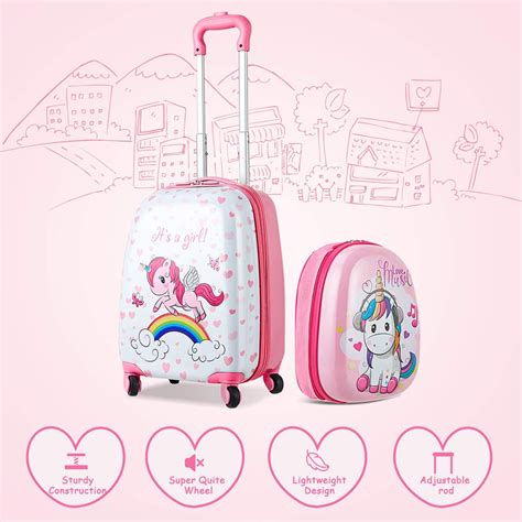 Kids Unicorn Suitcase Luggage Set All Things Unicorn