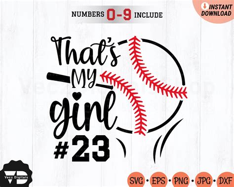 Thats My Girl Softball Svg Baseball Sister Svg Baseball Etsy