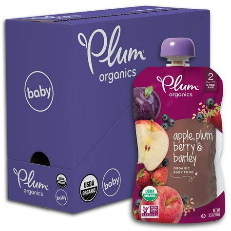 Plum Organics Stage 2 Organic Baby Food Apple Plum Berry And Barley 3