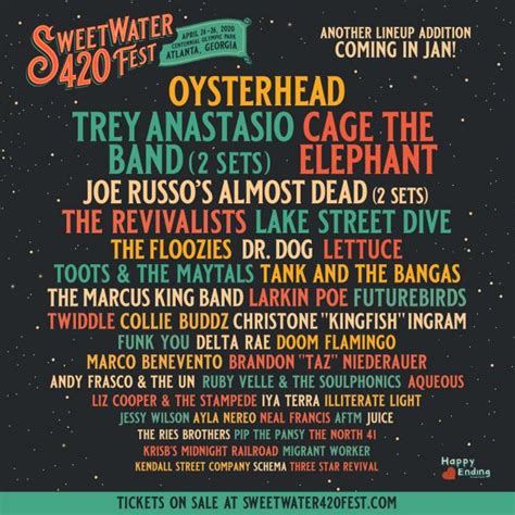 Sweetwater 420 Festival Lineup 2020 Additions Grateful Web