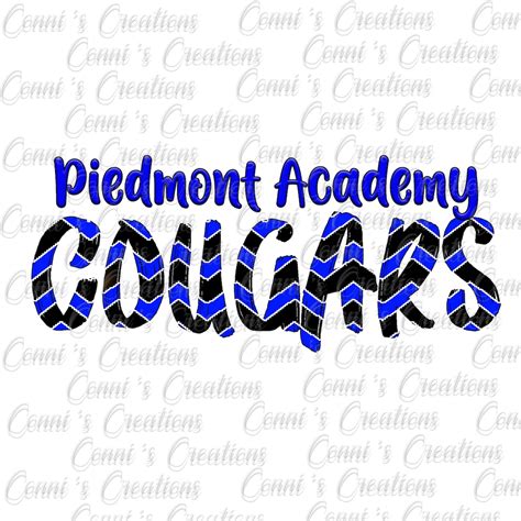 Piedmont Academy Cougars Digital Sublimation Design Png - Etsy