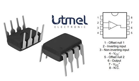 UA741CN Operational Amplifier Pinout Datasheet And Schematic Diagram