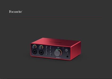 User Manual Focusrite Scarlett I Th Gen English Pages