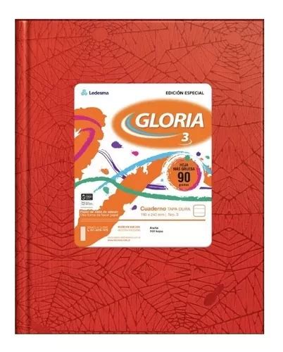 Cuaderno Gloria 3 Tapa Carton Dura X50 Hojas Raya 90g Araña en venta en