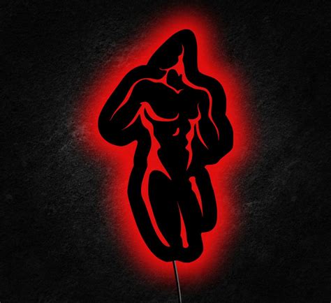 Man Body LED Sign Naked Man Wall Hanging Nü Model Room Decor gay Club Bar Christmas Gift