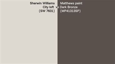 Sherwin Williams City Loft Sw Vs Matthews Paint Dark Bronze