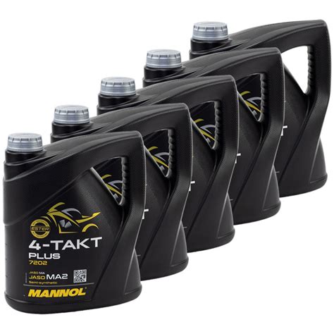 MANNOL Motoröl 4 Takt Plus API SL 10W 40 5 X 4 Liter online im Shop k