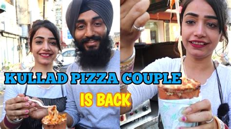 Viral Punjabi Couple Selling Kullad Pizza 😍😍 L Unique Heart Shaped