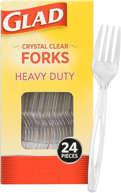 Amazon Glad Crystal Clear Plastic Forks Count Clear Heavy