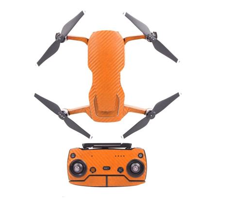 Dji Mavic Air için Turuncu Karbon Grain Su Geçirmez PVC Cilt Çıkartma