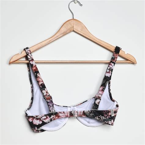 Rhythm Swim Rhythm Jolene Black Floral Underwire Bikini Top Poshmark