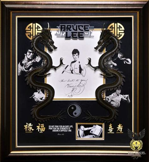 Bruce Lee Logos Rockers Autographs