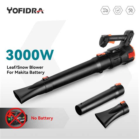 Yofidra 3000W Cordless Electric Air Blower 2 Gears Powerful Leaf Vacuum