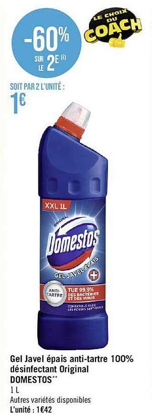 Promo Gel Javel Pais Antitartre D Sinfectant Original Domestos