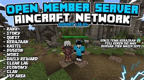 Open Member Server Mcpe Terbaru On Jam Aincraft Network