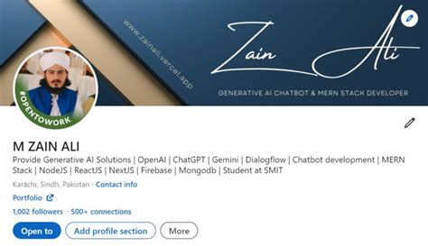 zain ali  linkedin linkedinmilestone grateful followers