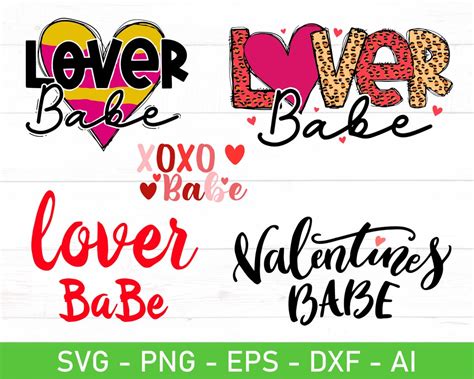 Lover Babe SVG Bundle Eps Dxf Ai Png Files For Cricut Etsy