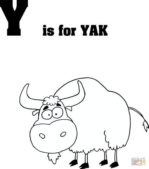 Letter Y Is For Yak Coloring Page Free Printable Coloring Pages