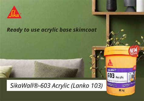 SikaWall 603 Acrylic 5kgs Ready To Use Acrylic Skim Coat Lazada