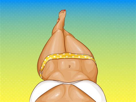 Vector Pop Art Woman In Bikini Girl On Beach Stock Vector Illustration Of Female Cartoon