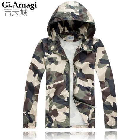 2016 New Arrival Camo Mens Jackets Camouflage Coats Male Casual Slim