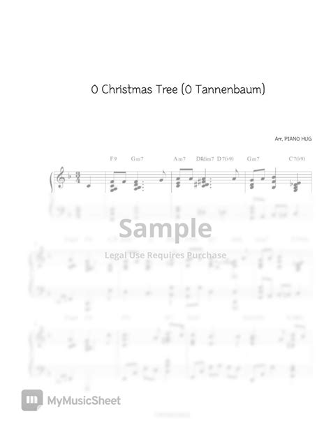 Christmas Carol O Christmas Tree O Tannenbaum Carol Jazz Piano 악보