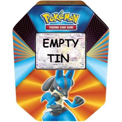 Pokemon Trading Card Game Empty Tin Lucario V Empty V Forces Collectors Tin Accessories