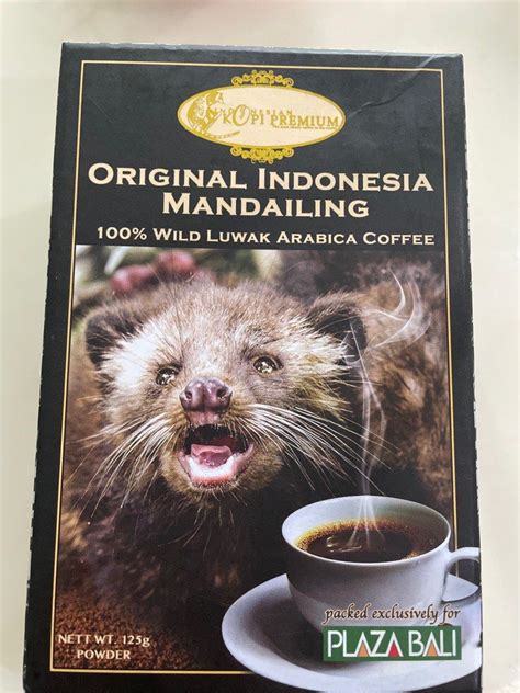 Original Indonesia Mandailing Wild Luwak Arabica Coffee Food