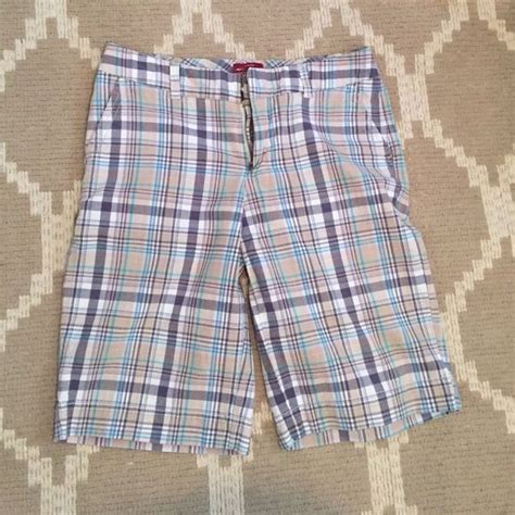 Plaid Bermuda Shorts Fashion Flattering Fit Shorts