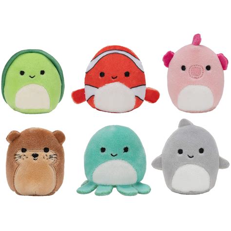 Buy Squishville By Squishmallow Mini Plush Sealife Squad Six Sea