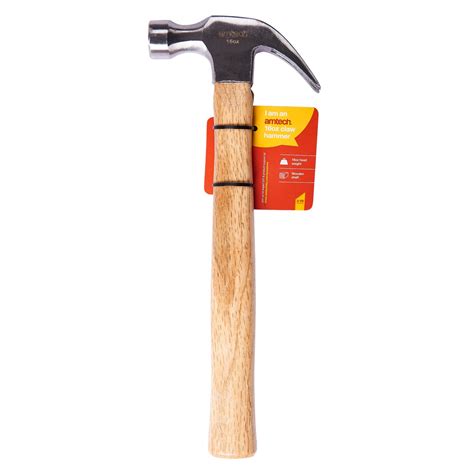 Amtech 16oz 450g Claw Hammer With Wooden Handle