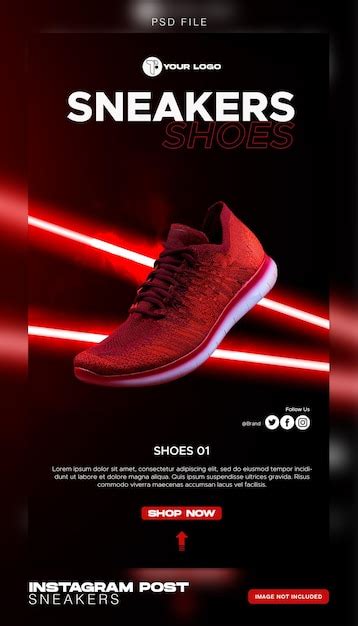 Premium Psd Sneaker Shoes Sale Instagram Story And Post Template For