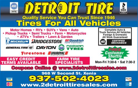 Detroit Tire Inc 968 W 2nd St, Xenia, OH 45385 - YP.com