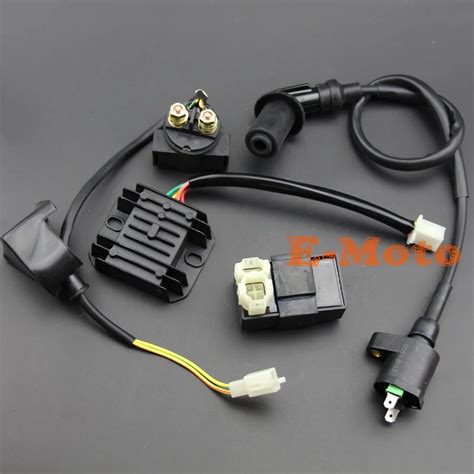 Ignition Coil Pin Cdi Box Starter Solenoid Relay Regulator Set For