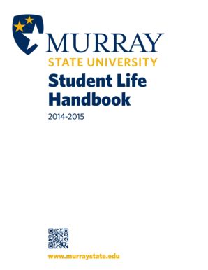 Fillable Online Murraystate Student Life Handbook Murray State