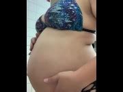 Pregnant Belly Rub While Stripping Bikini Off After Swim Public Showers Xxx Mobile Porno
