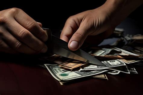 Premium Photo Closeup Of A Person39s Hand Cutting Up A Credit Card