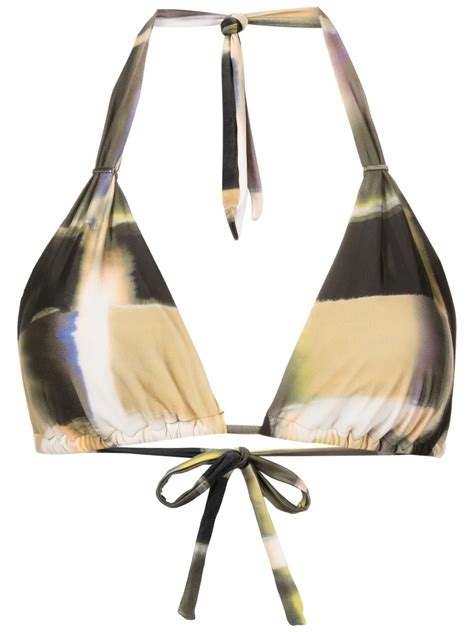 Lenny Niemeyer Abstract Print Triangle Bikini Top Multicolour FARFETCH UK