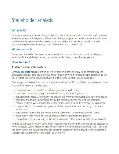 Stakeholder - 61+ Examples, Format, How to Conduct, PDF