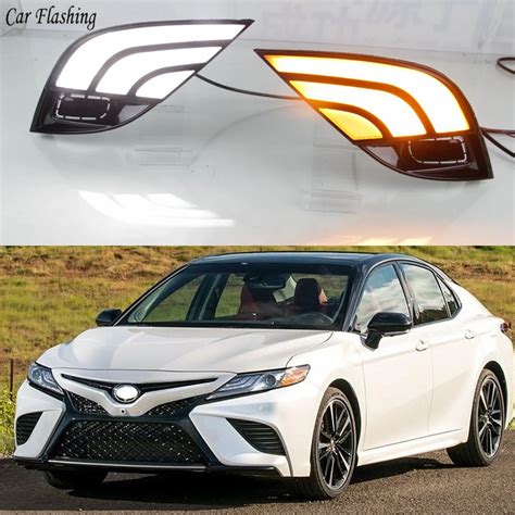 Car Flashing Pcs Led Daytime Running Light Daylight For Toyota Camry