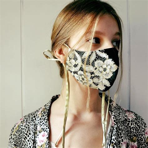 Black Lace Face Mask Mask With Ties Duoble Layer Mask Etsy Bridal