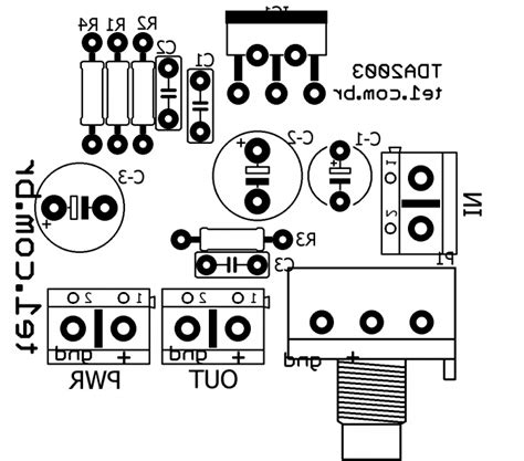 Circuito De Amplificador De áudio De Potência Tda2002 8 Watts